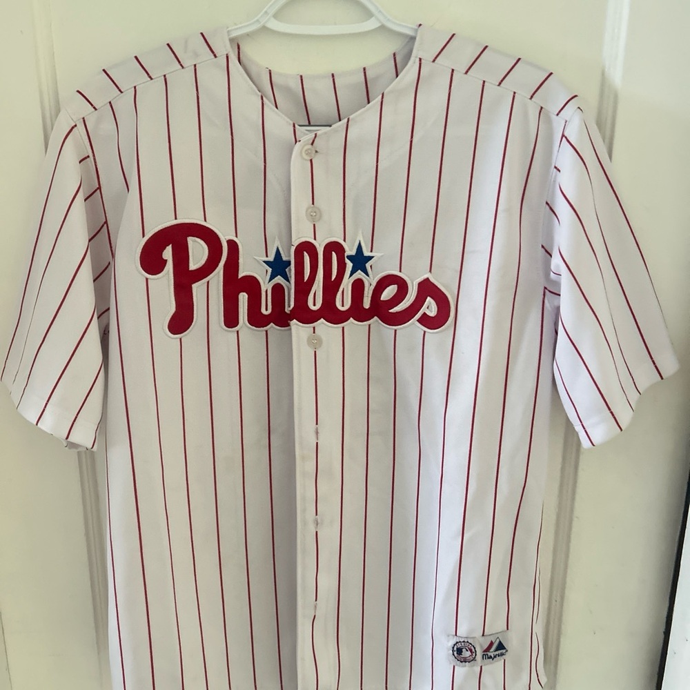 Kids Phillies Striped Baseball Jersey